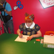 Yuko Yamaguchi doing the author’s drawing/Gillian G. Gaar